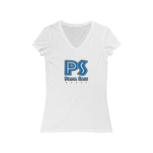 Load image into Gallery viewer, Papa Sau Blue ---Women's Jersey Short Sleeve V-Neck Tee