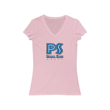 Load image into Gallery viewer, Papa Sau Blue ---Women's Jersey Short Sleeve V-Neck Tee