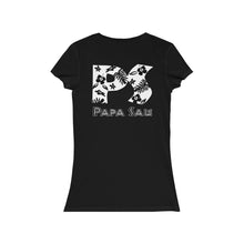 Load image into Gallery viewer, Papa Sau Flower V-Neck Tee