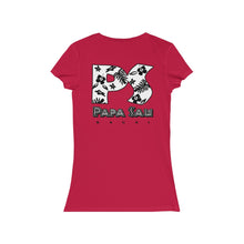 Load image into Gallery viewer, Papa Sau Flower V-Neck Tee
