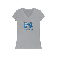 Load image into Gallery viewer, Papa Sau Blue ---Women's Jersey Short Sleeve V-Neck Tee