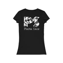 Load image into Gallery viewer, Papa Sau Flower V-Neck Tee
