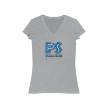 Load image into Gallery viewer, Papa Sau  Blue ---Women&#39;s Jersey Short Sleeve V-Neck Tee

